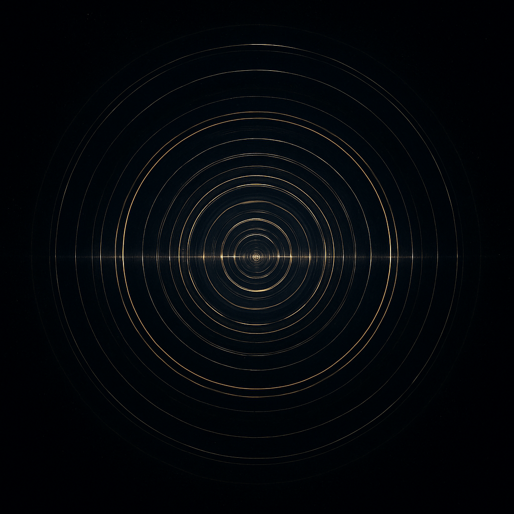 Abstract resonance waves rippling across deep space